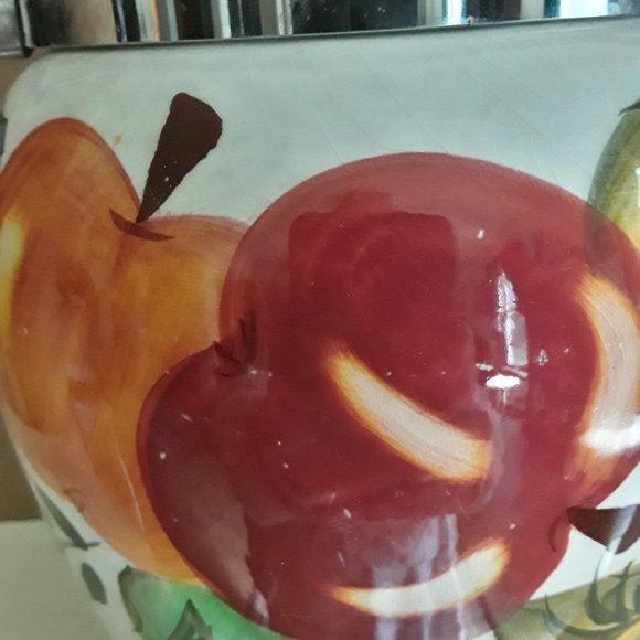 Oneida Vintage Fruit Hand Painted Ceramic Canister - Picture 2 of 9